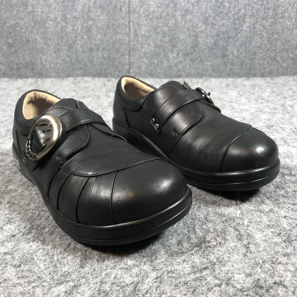 Alegria Shoes Womens Size 9.5-10 Black Leather Mary Jane Buckle Comfort KHL-601‎